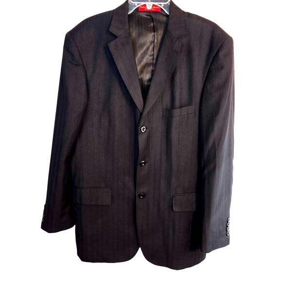 Berllino 42L Men's Blazer Gray Suit Coat Sport Jacket 3 Buttons 42 Long Large - Picture 2 of 7